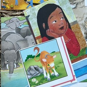 🖍️100+ Children Book Illustrations Vintage & Whimsical Ephemera Junk Journal Lot